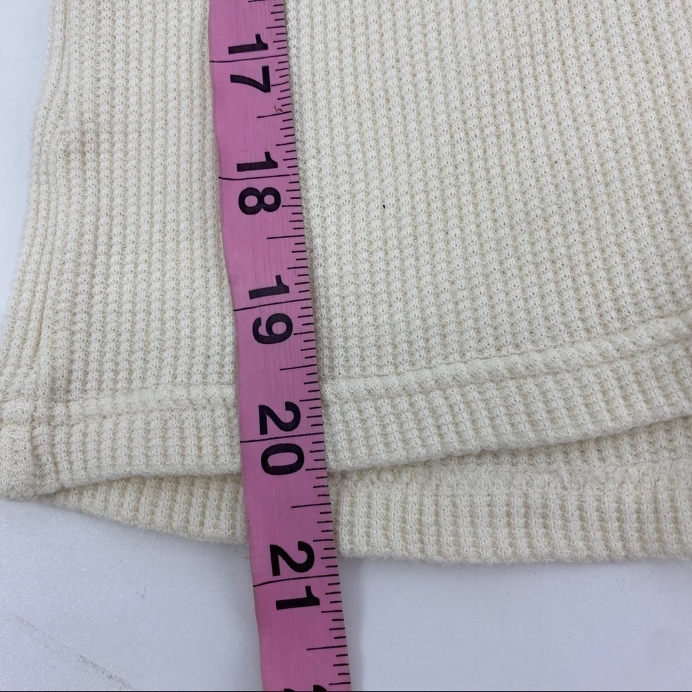Abercrombie & Fitch vintage embroidered thermal crop top L 90's Y2K - Picture 7 of 7